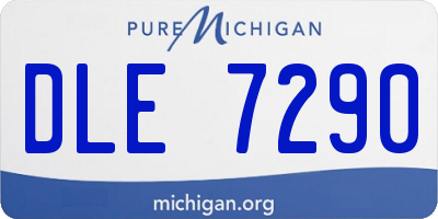 MI license plate DLE7290