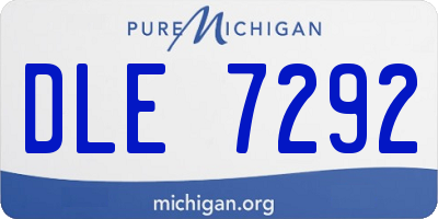 MI license plate DLE7292