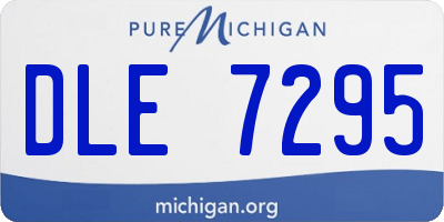 MI license plate DLE7295