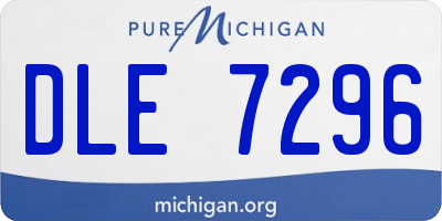MI license plate DLE7296