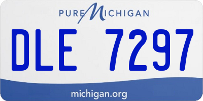 MI license plate DLE7297