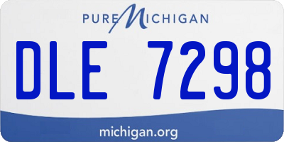 MI license plate DLE7298