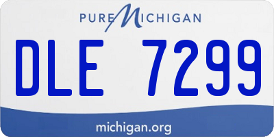 MI license plate DLE7299
