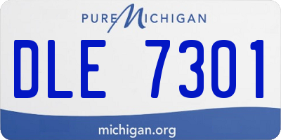 MI license plate DLE7301
