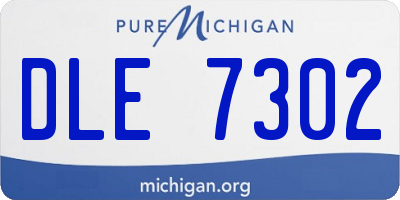 MI license plate DLE7302