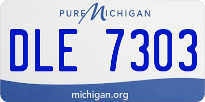 MI license plate DLE7303