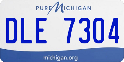 MI license plate DLE7304