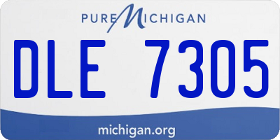 MI license plate DLE7305