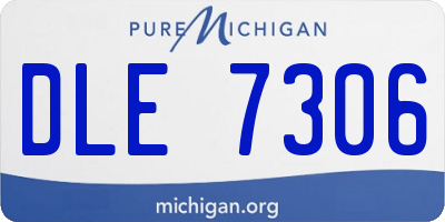 MI license plate DLE7306