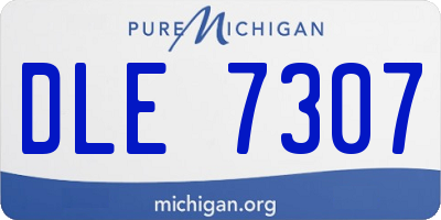 MI license plate DLE7307