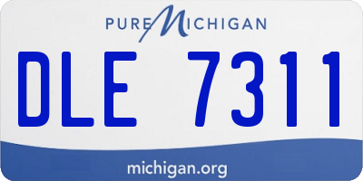 MI license plate DLE7311