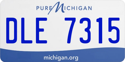 MI license plate DLE7315