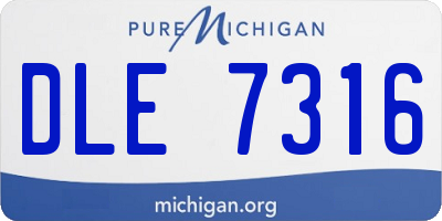 MI license plate DLE7316