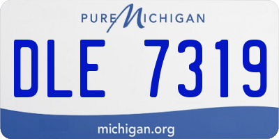 MI license plate DLE7319