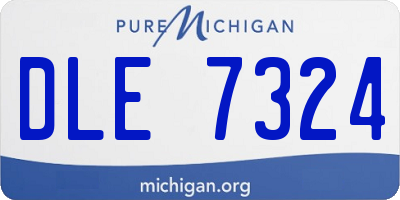 MI license plate DLE7324
