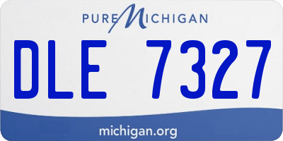 MI license plate DLE7327