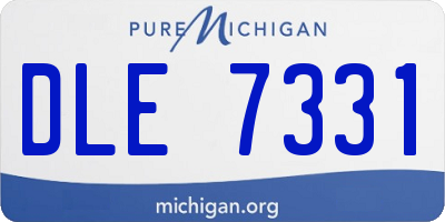 MI license plate DLE7331