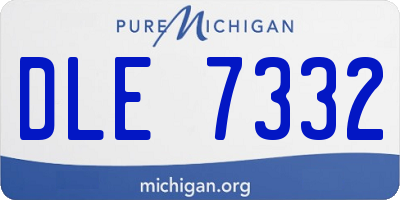 MI license plate DLE7332