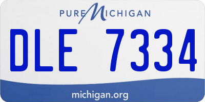MI license plate DLE7334