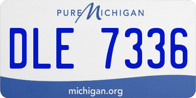 MI license plate DLE7336