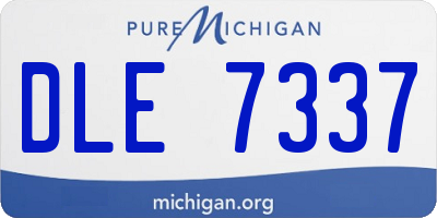 MI license plate DLE7337