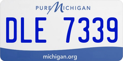 MI license plate DLE7339