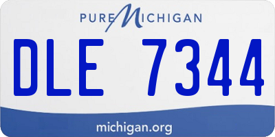 MI license plate DLE7344
