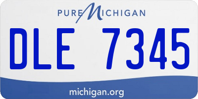 MI license plate DLE7345