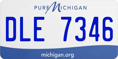 MI license plate DLE7346