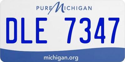 MI license plate DLE7347