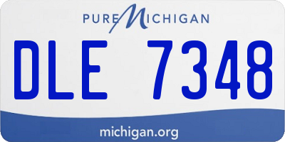 MI license plate DLE7348