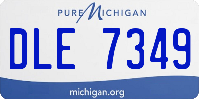 MI license plate DLE7349