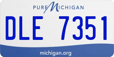 MI license plate DLE7351