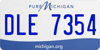 MI license plate DLE7354