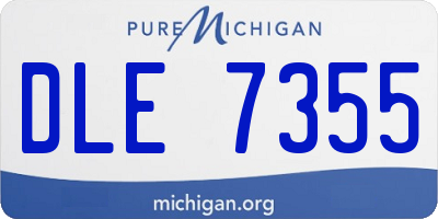 MI license plate DLE7355