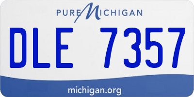 MI license plate DLE7357