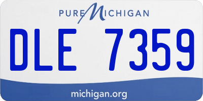 MI license plate DLE7359