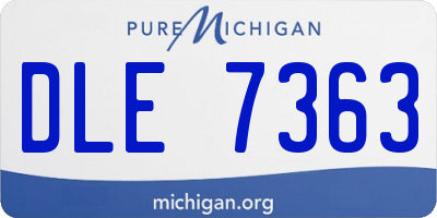 MI license plate DLE7363