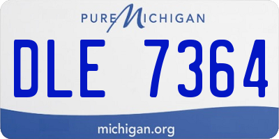 MI license plate DLE7364