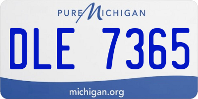 MI license plate DLE7365