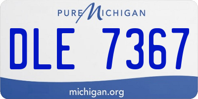 MI license plate DLE7367
