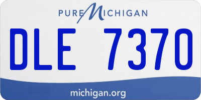 MI license plate DLE7370