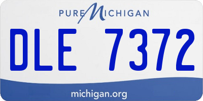 MI license plate DLE7372