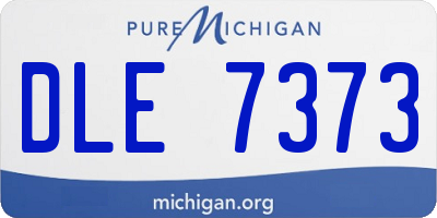 MI license plate DLE7373