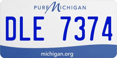 MI license plate DLE7374