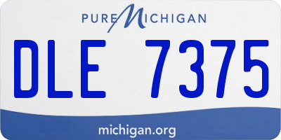 MI license plate DLE7375