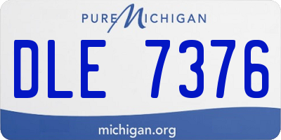 MI license plate DLE7376