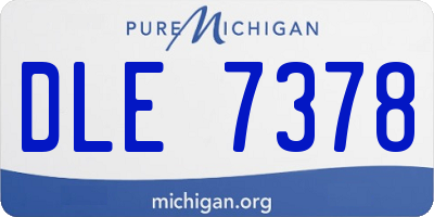 MI license plate DLE7378