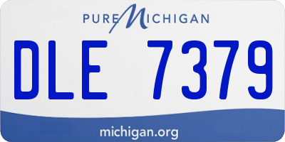 MI license plate DLE7379