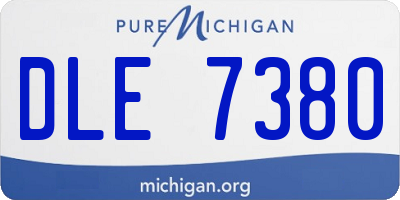 MI license plate DLE7380